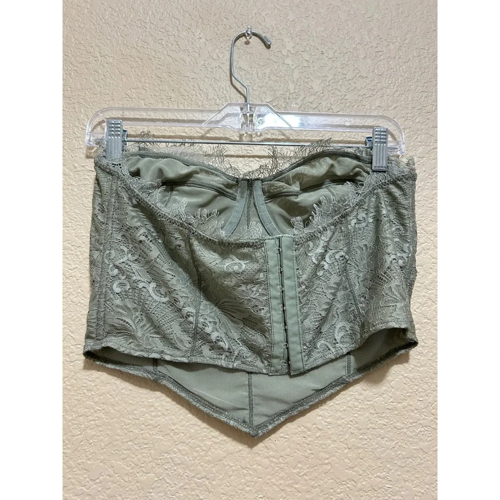 Free People green neckline soft